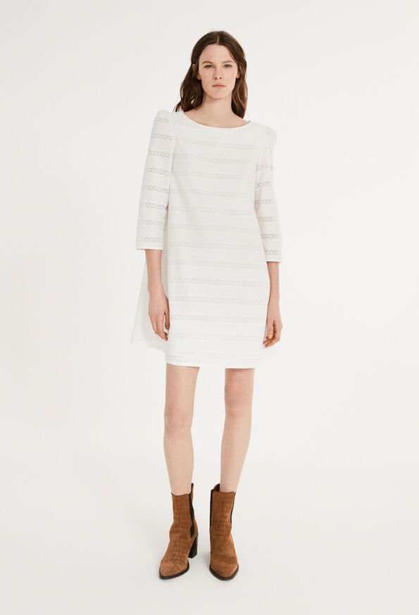 222RIFIFIBRODERIES 222RIFIFIBRODERIES : Dresses color ECRU