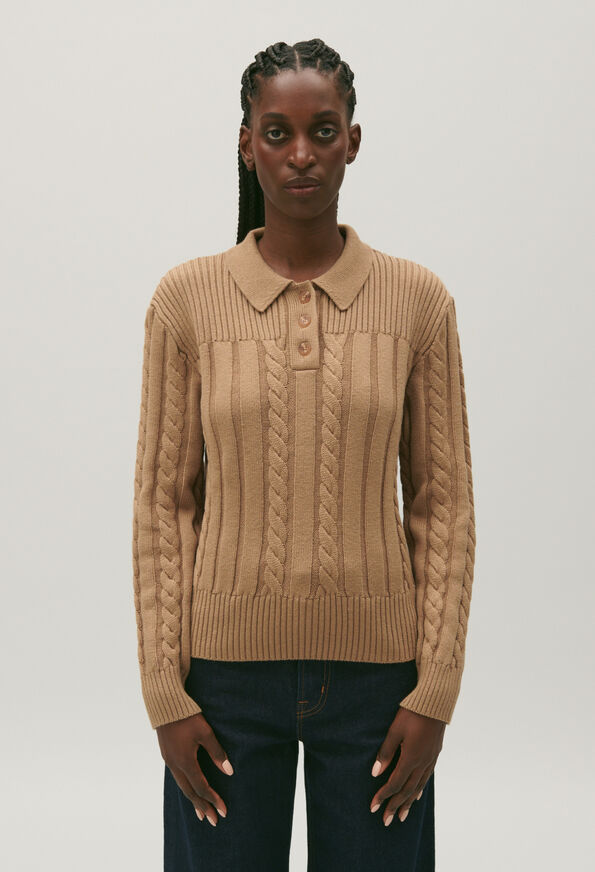 122MOZI : Sweaters color NOUGAT