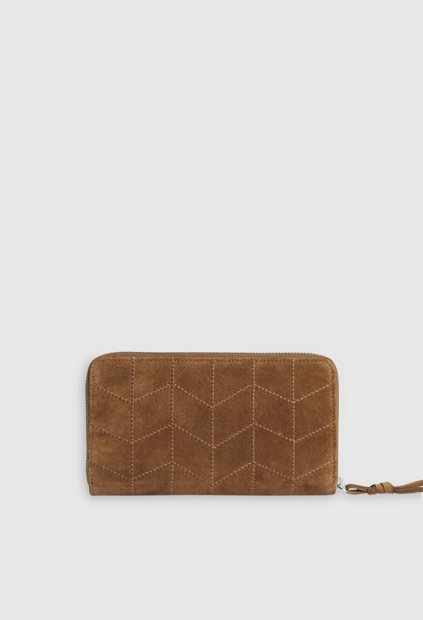 122ANGIESUEDE : Small leather goods color CARAMEL