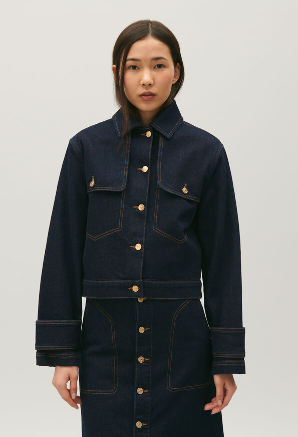 123VILLY : Coats & Jackets color BRUT DENIM