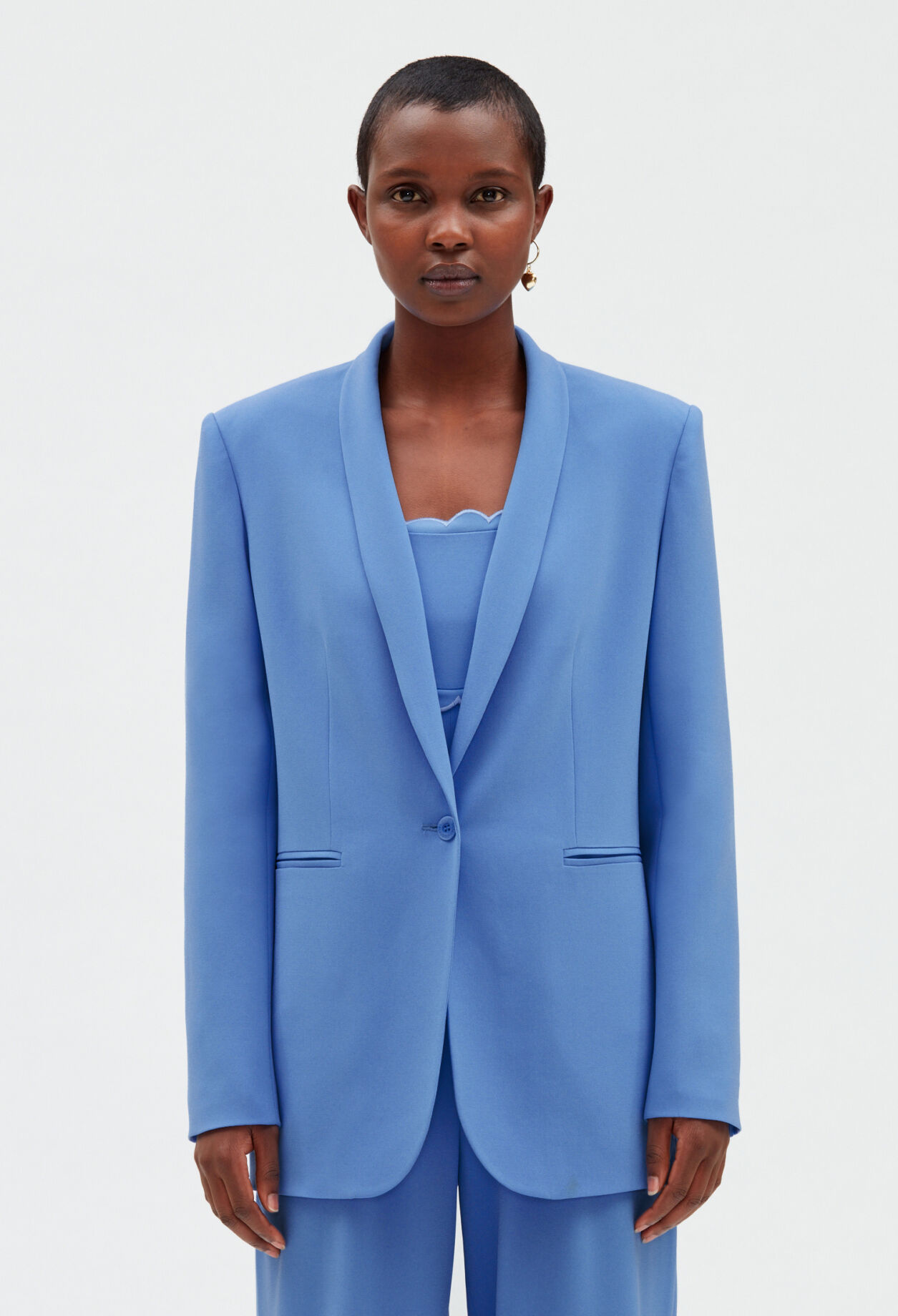 Light blue suit 2025 jacket womens