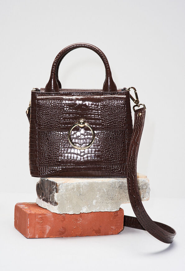 ANOUCKSMALLREPTILECROCOH19 ANOUCKSMALLREPTILECROCOH19 : Taschen und Lederwaren farbe CHOCOLAT