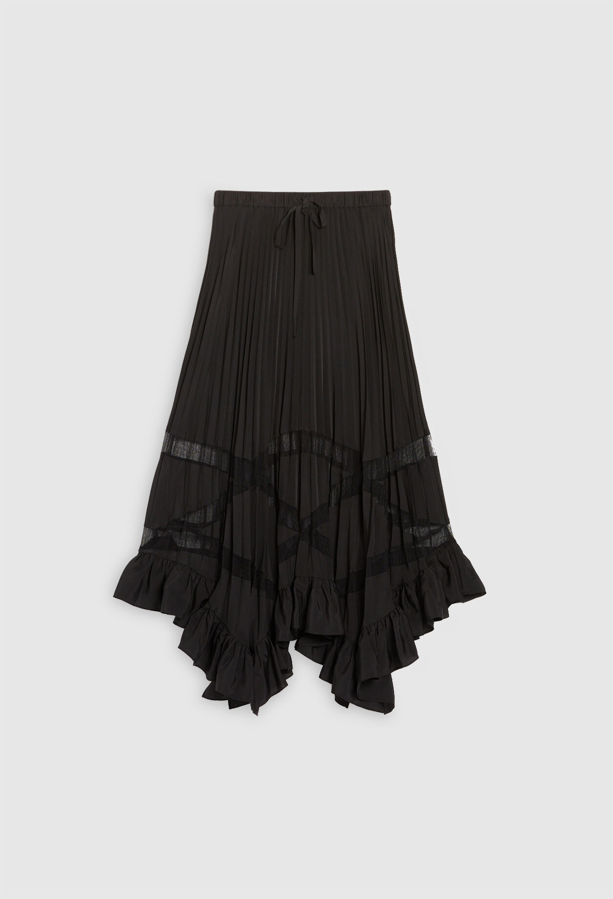 Jupe plissée hotsell noire transparente