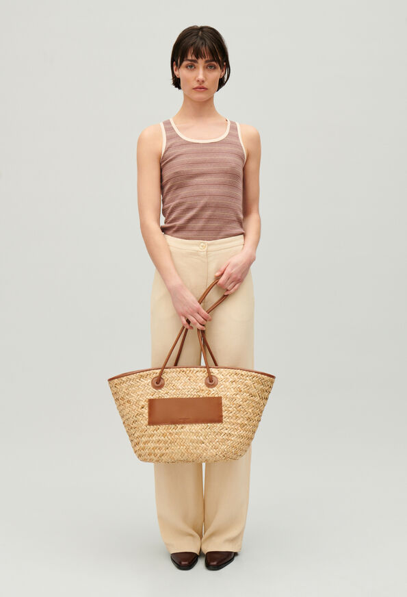 224ADRYANL : Shopper bags color CAMEL