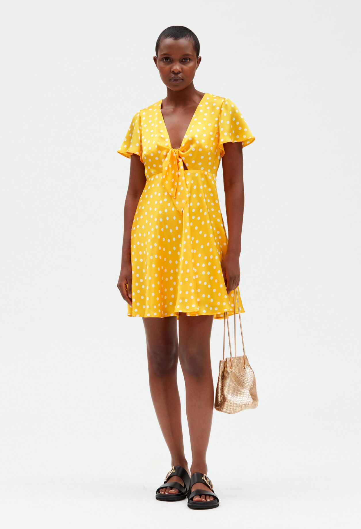 Mango yellow color dress 2025
