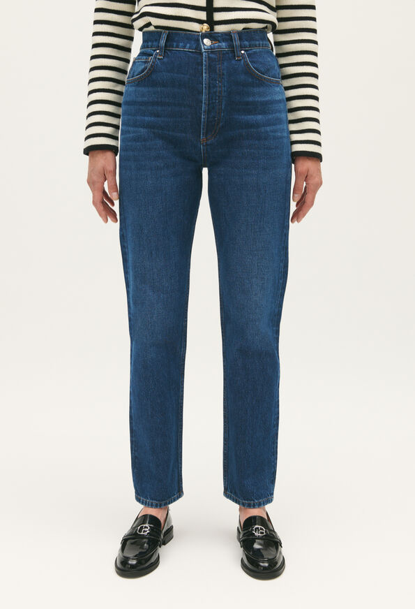 123PAROSBLEU : Pantalons et Jeans couleur DENIM FONCE