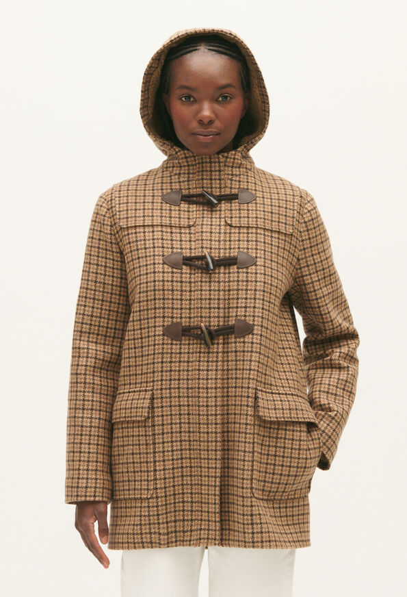 123GLISSADECHECK : Manteaux en laine couleur MULTICO