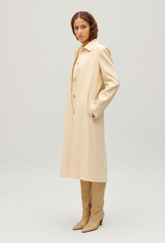 224GARDENIA : Long Coats color BEIGE