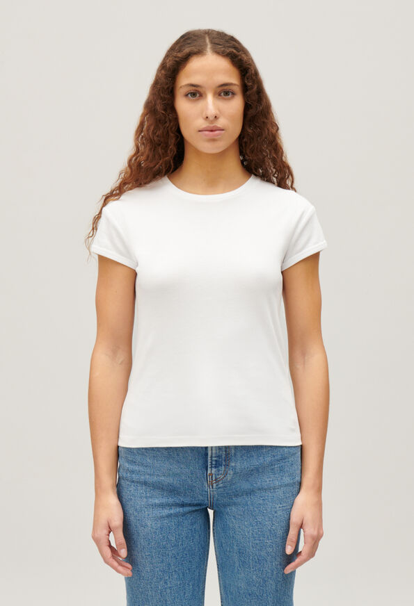 224TOMETTEBIS : weiße T-Shirts  farbe BLANC