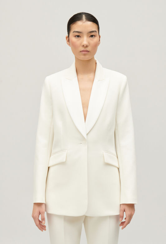 224VELOURS : Vestes de tailleur couleur BLANC