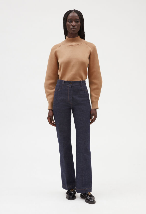223PAOLONG : Jeans and Trousers color BRUT DENIM