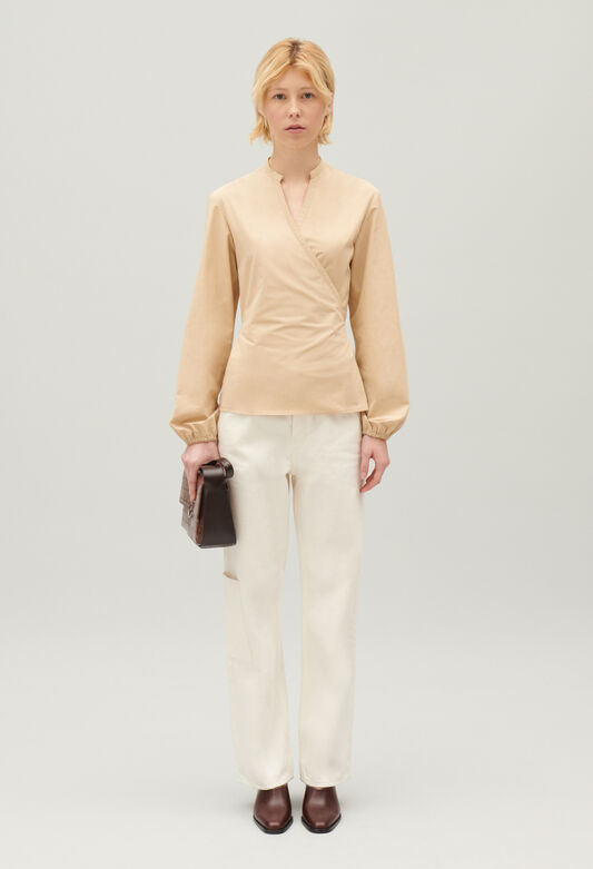 224BAYMI : Chic Blouses color SAND