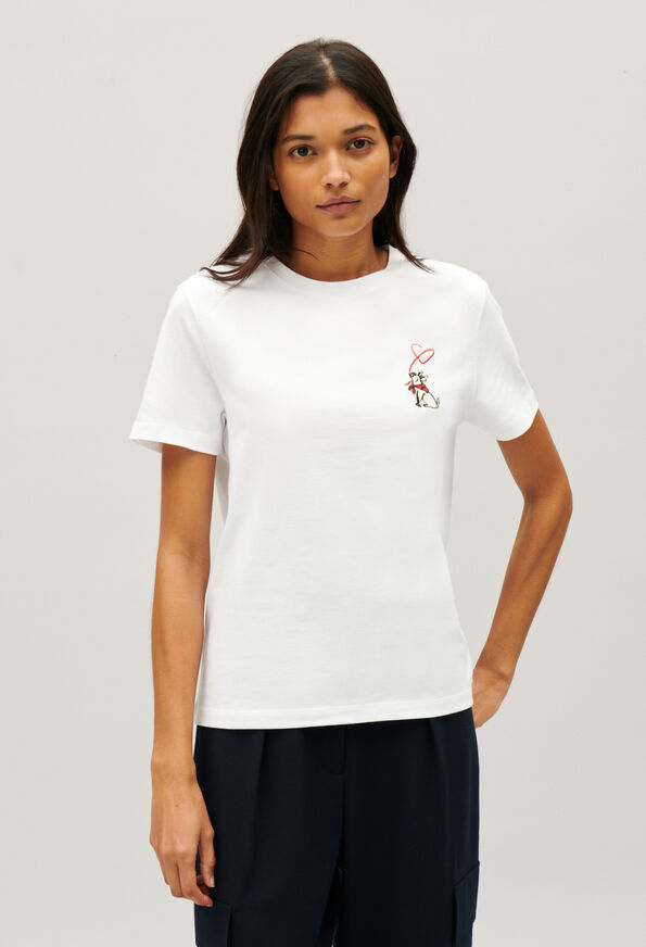 224TOTOUNI : T-shirts Blancs couleur ECRU