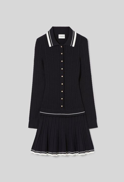 Strickhemdkleid