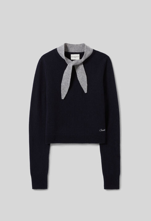 Pull col foulard