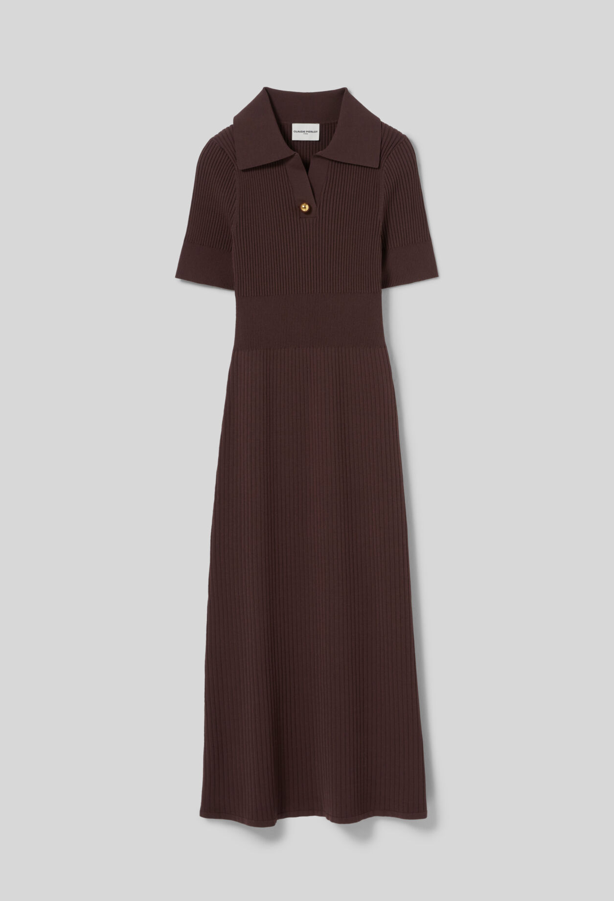 Knielanges Strickkleid