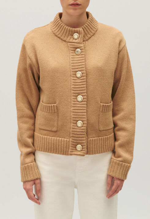Kurzer Grobstrick-Cardigan