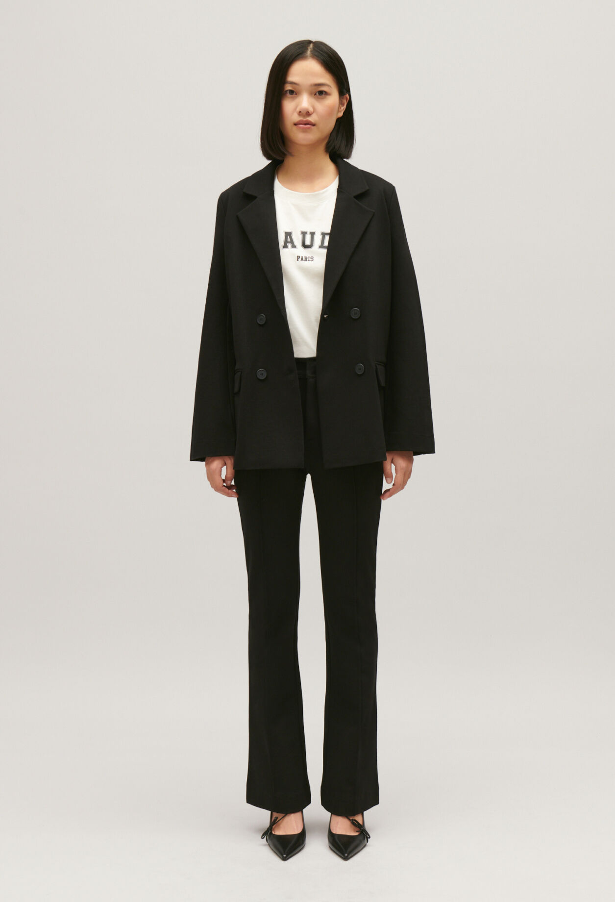Veste tailleur oversize noir