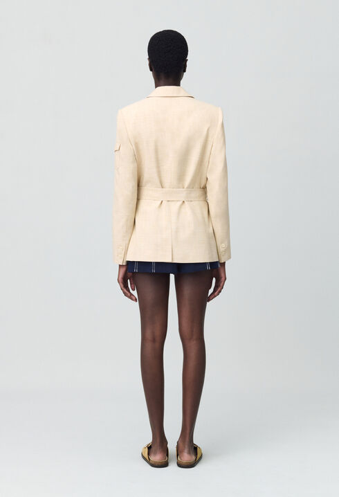 Belted safari jacket
