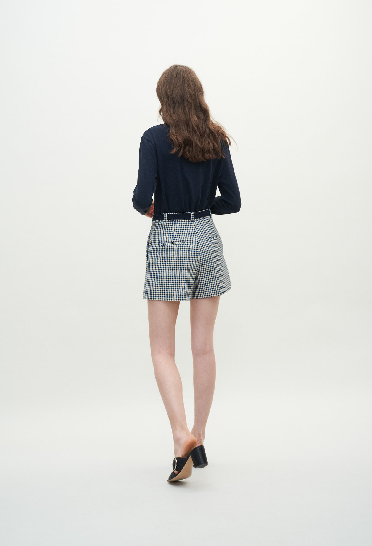 Small check print shorts