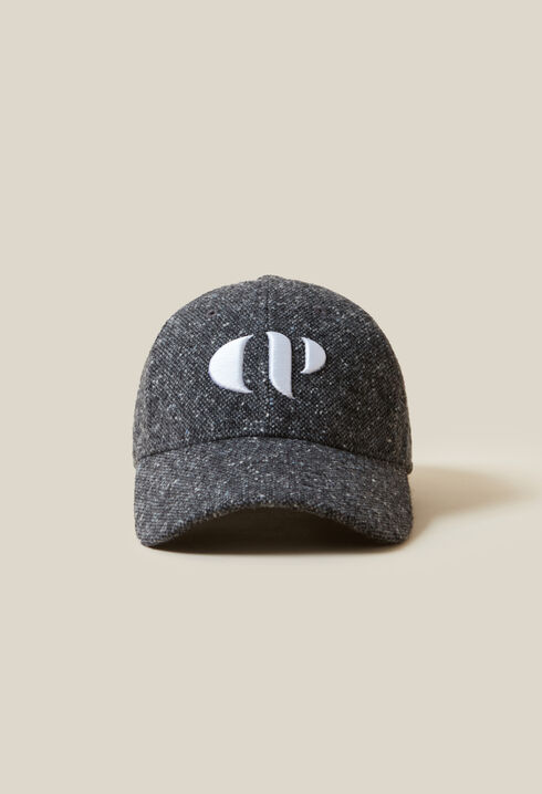 Casquette tweed broderie CP