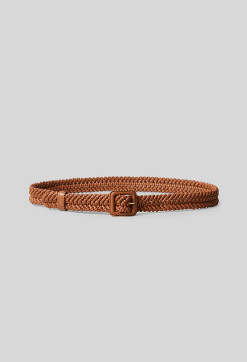 Ceinture en cuir tressé