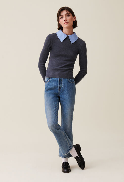 Jumper with Detachable Collar