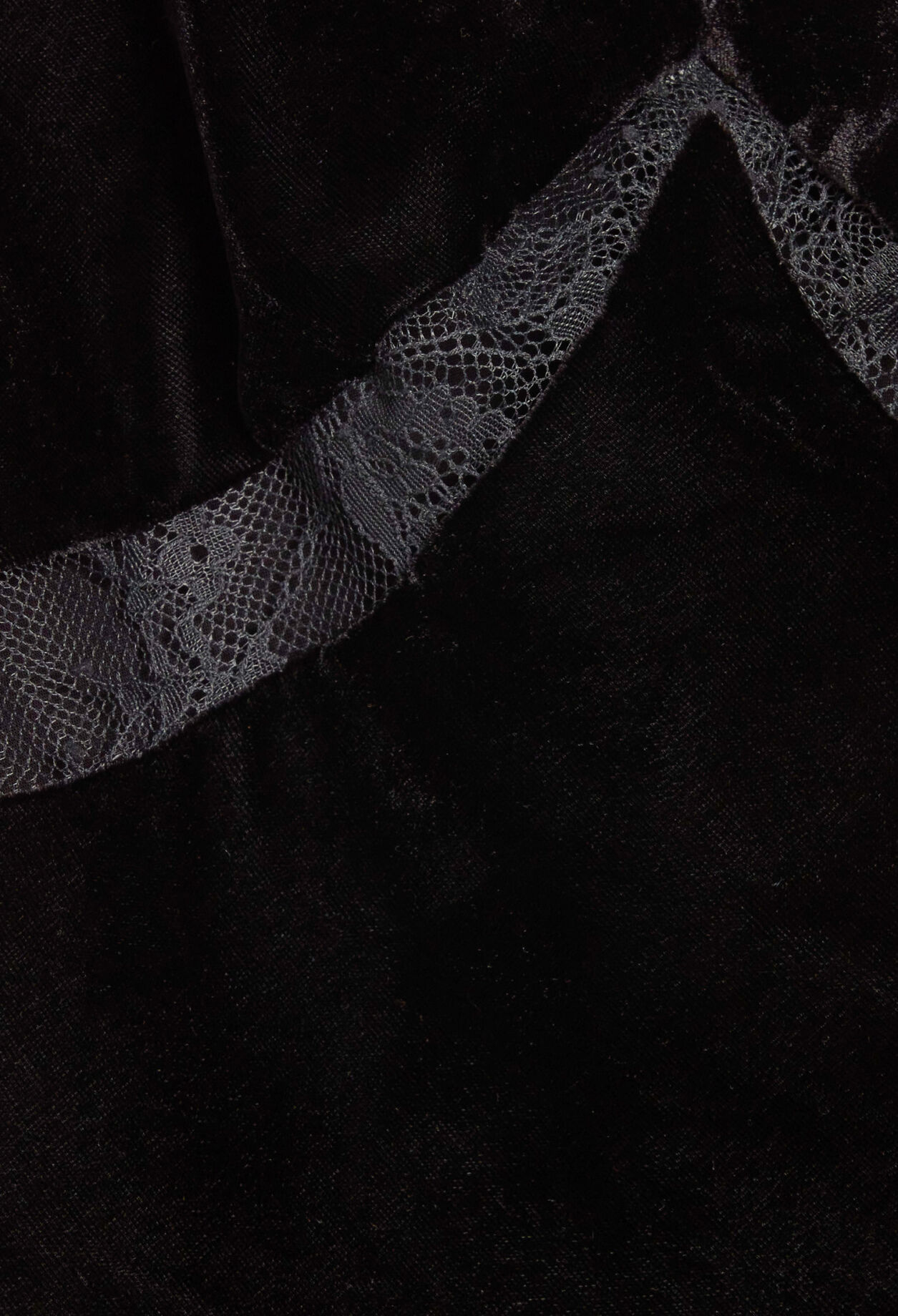 Black velour cami