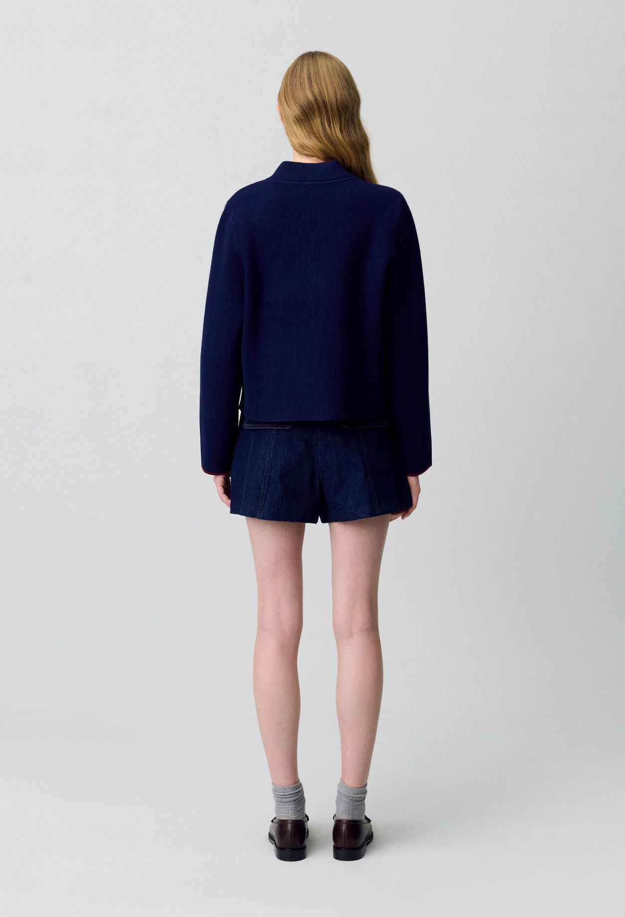 Cardigan épais bicolore