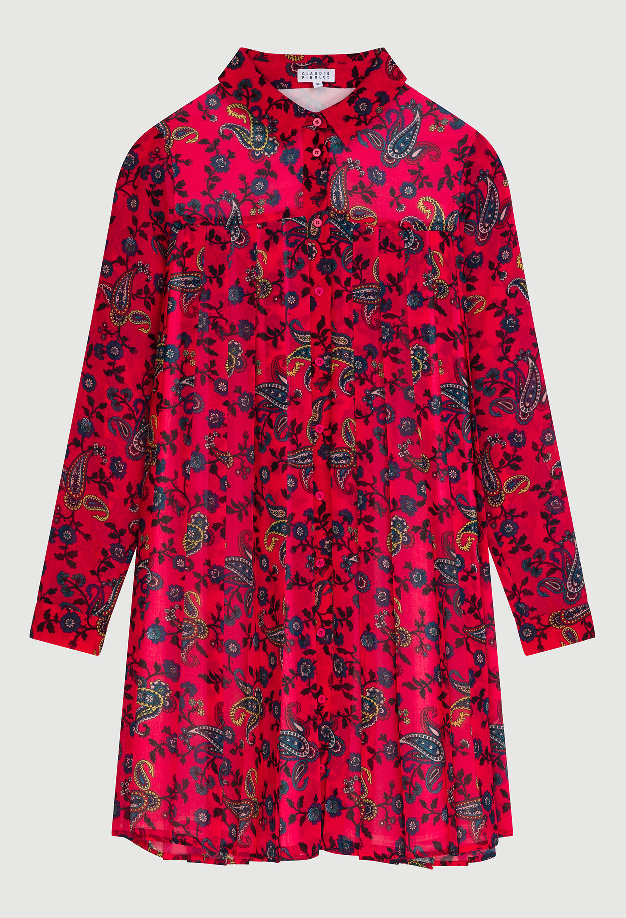 Robe chemise imprimée cachemire