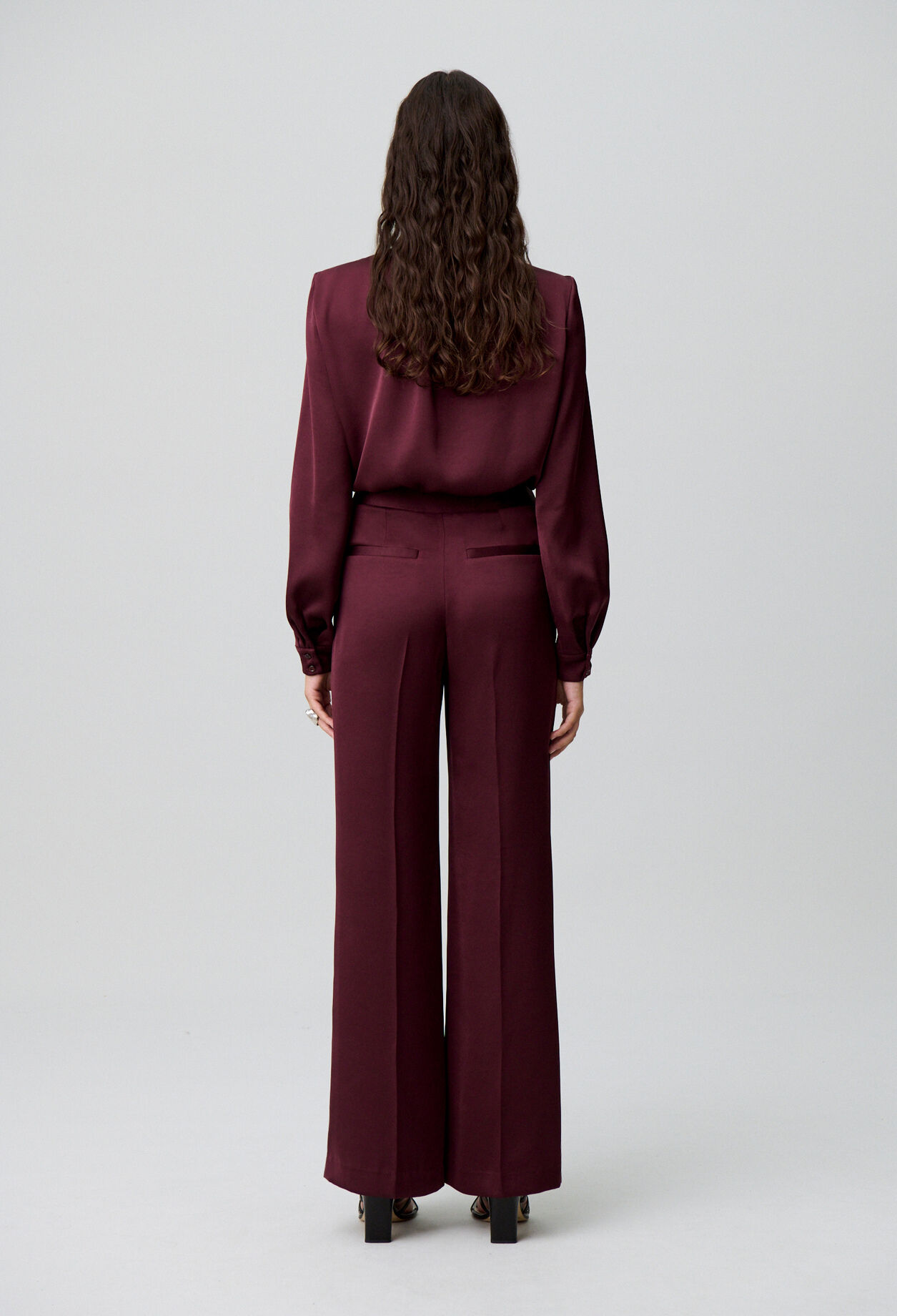 Pantalon fluide satiné