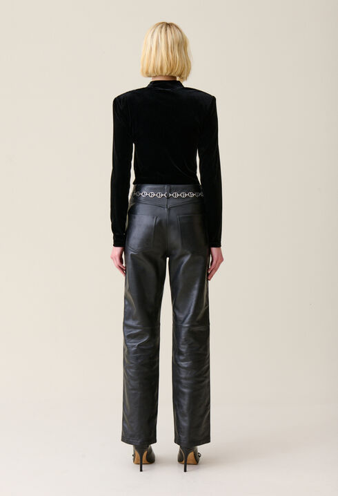 Top cintré velours noir