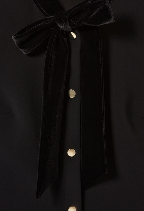 Blouse with Tie Neck