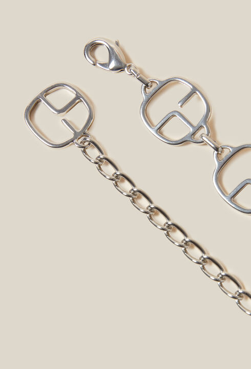Chain monogram belt
