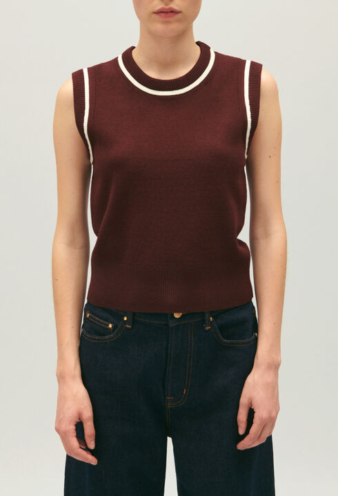Pull maille rayures