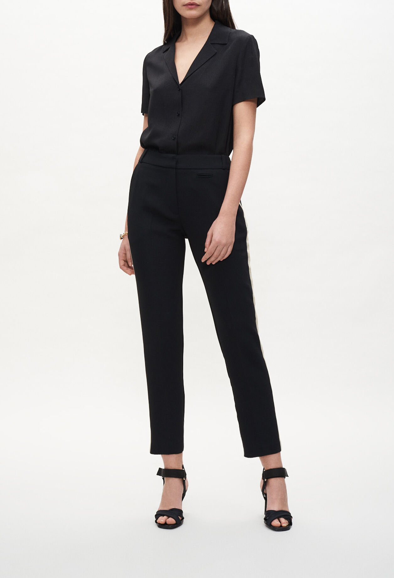 Pantalon de tailleur à coupe carotte