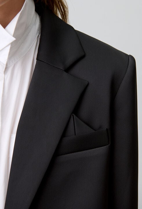 Tailored satin jacket