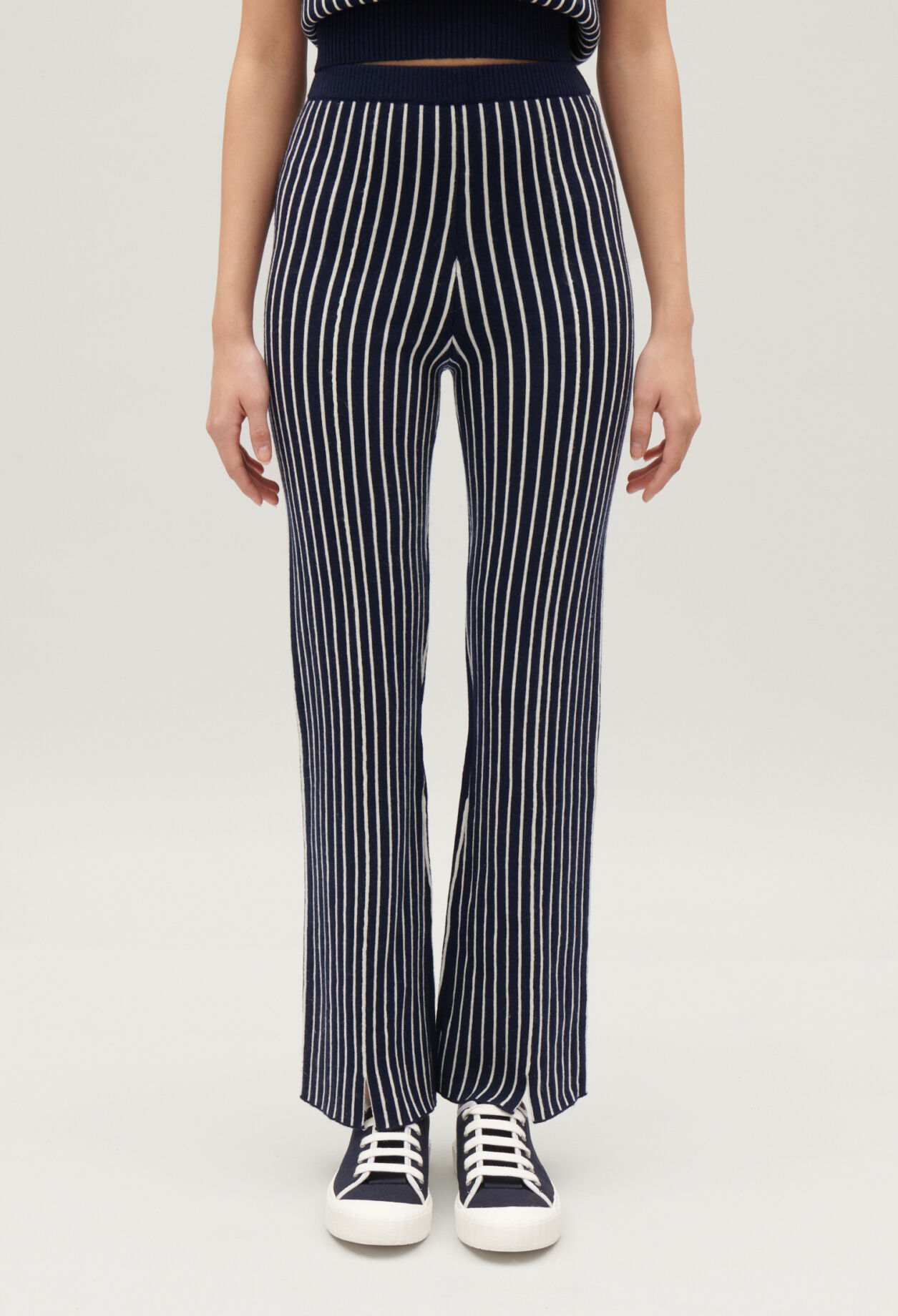 Gestreifte Strickhose