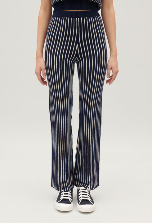 Gestreifte Strickhose