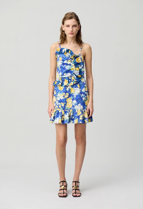 Kurzes Kleid mit Rüschen