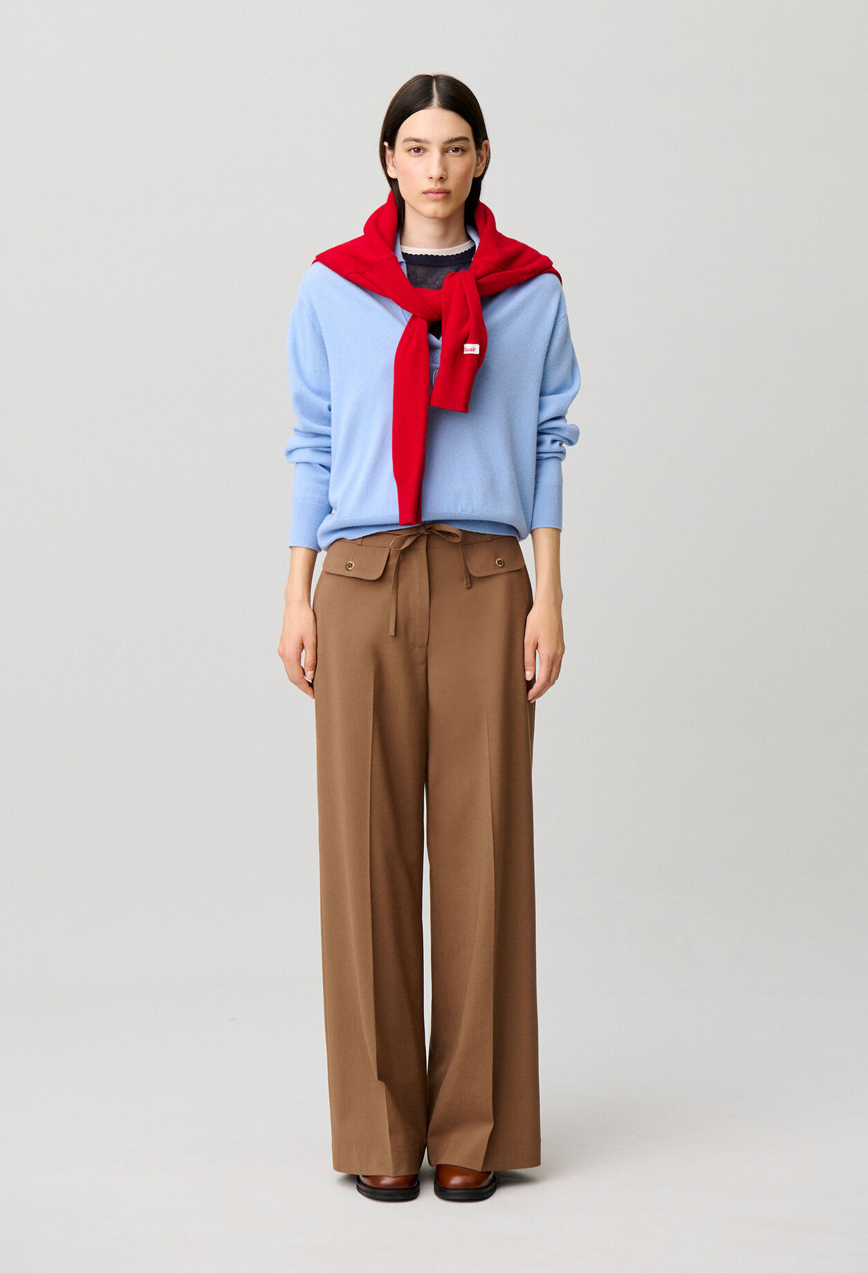 Wollmix-Hose mit weitem Bein