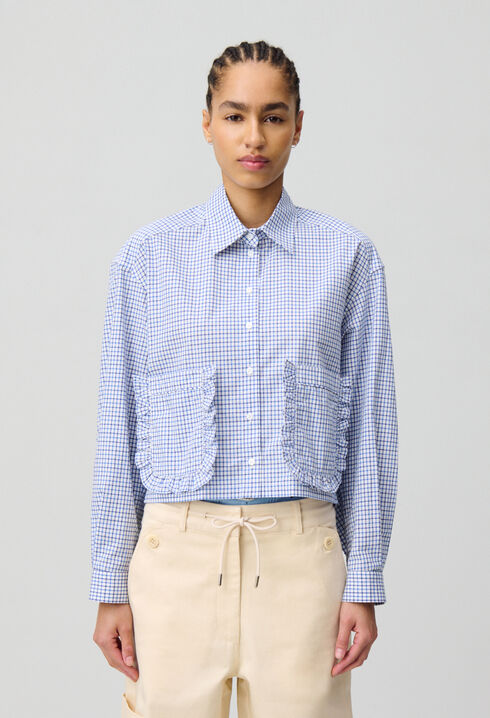 Chemise carreaux poches