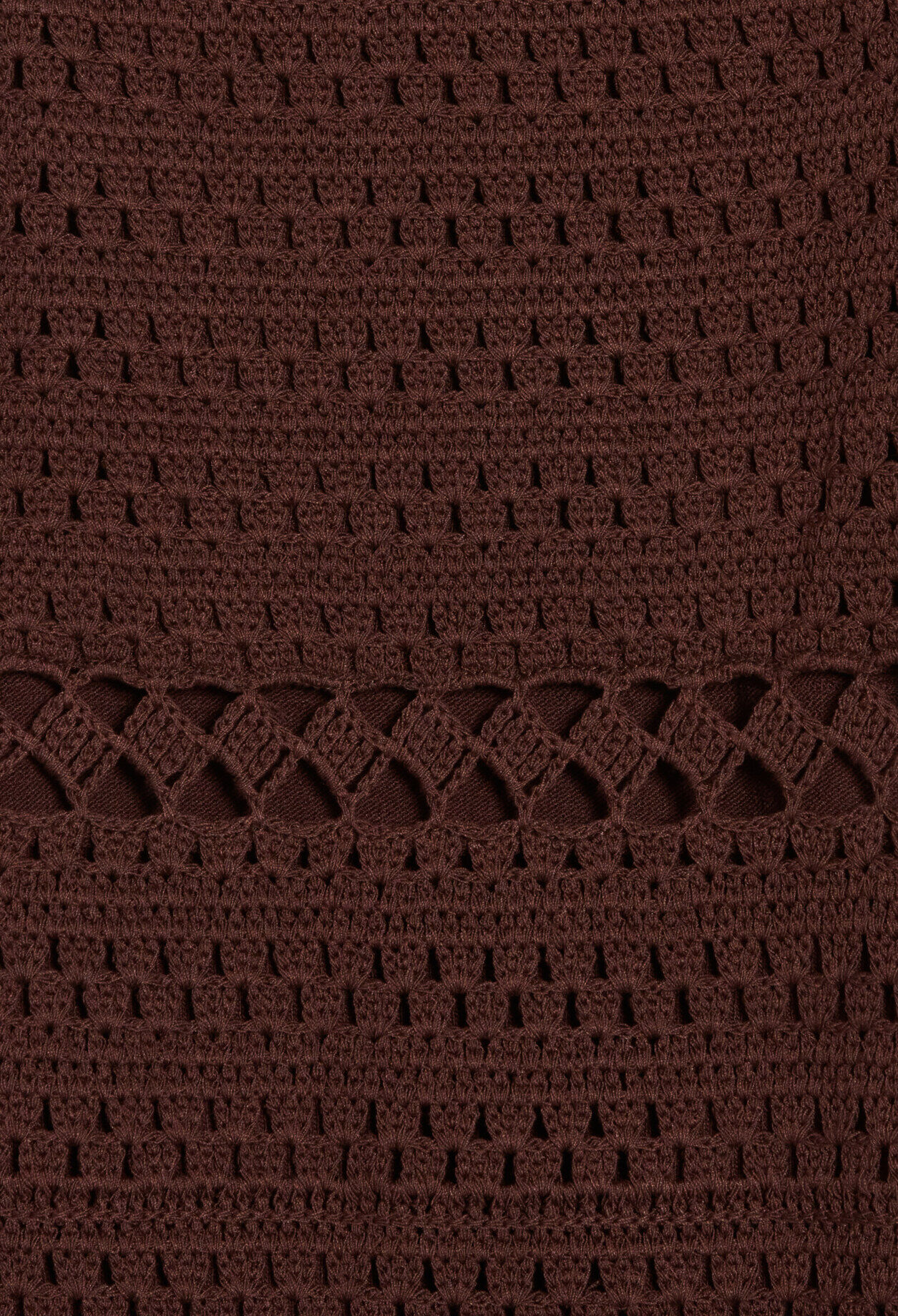 Robe longue crochet marron
