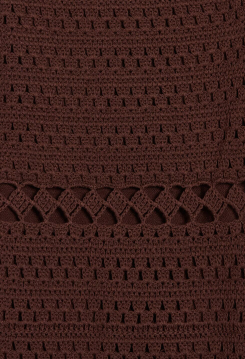 Langes H&auml;kelkleid Braun