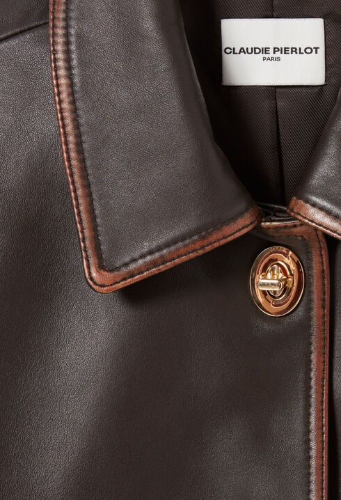 Cropped Vintage Leather Jacket