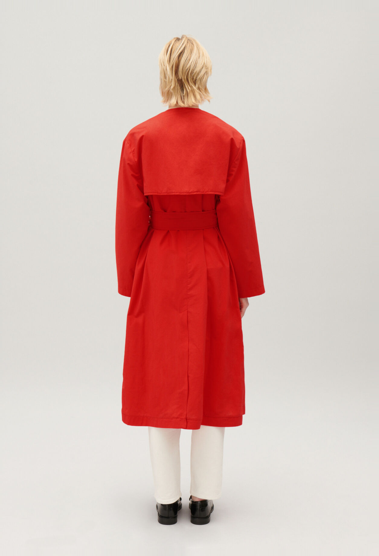 Langer Trenchcoat in Rot