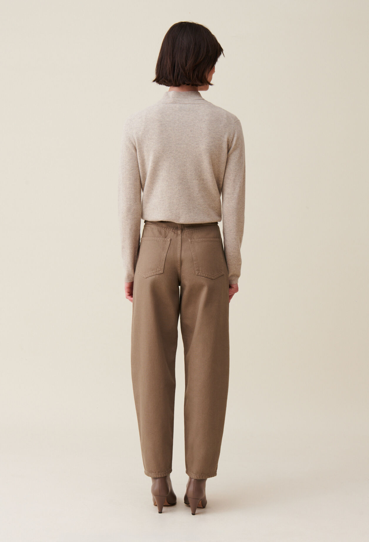 Jeans Luc Mom taupe