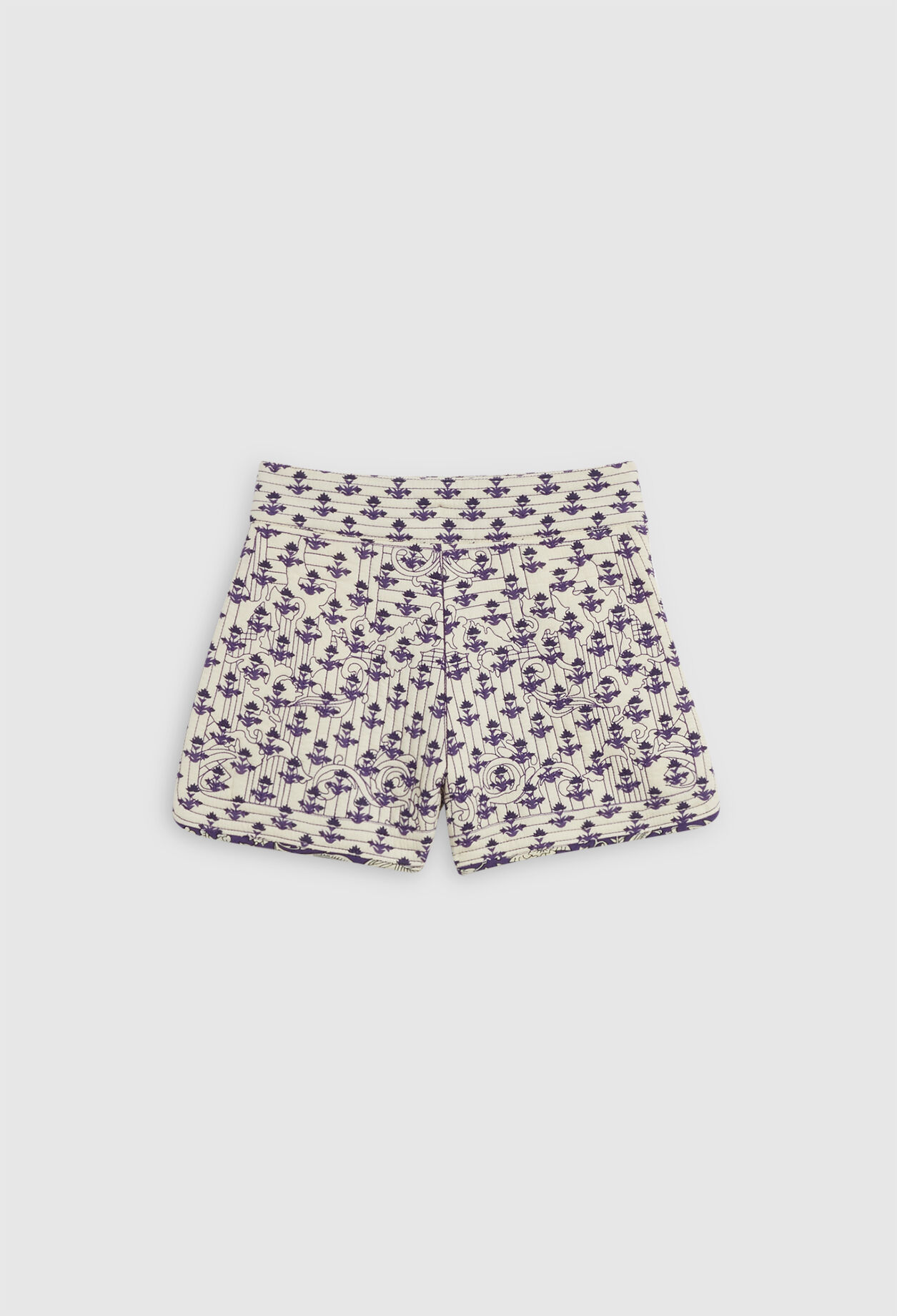 Gesteppte Shorts mit hoher Passform
