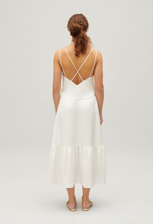Satiniertes Midikleid