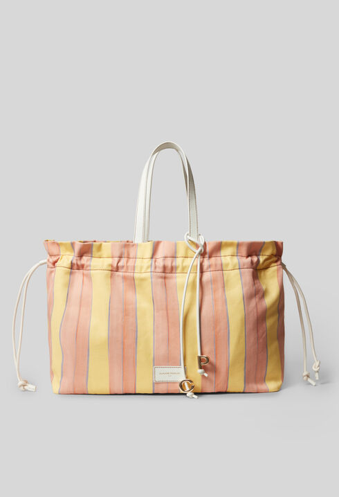 Grand sac cabas rayé
